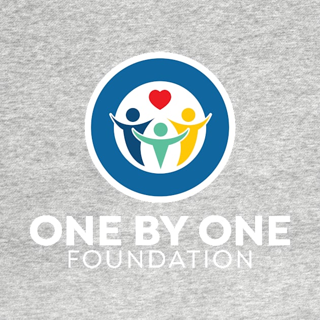 One By One Foundation - white logo & lettering by onebyonefoundation